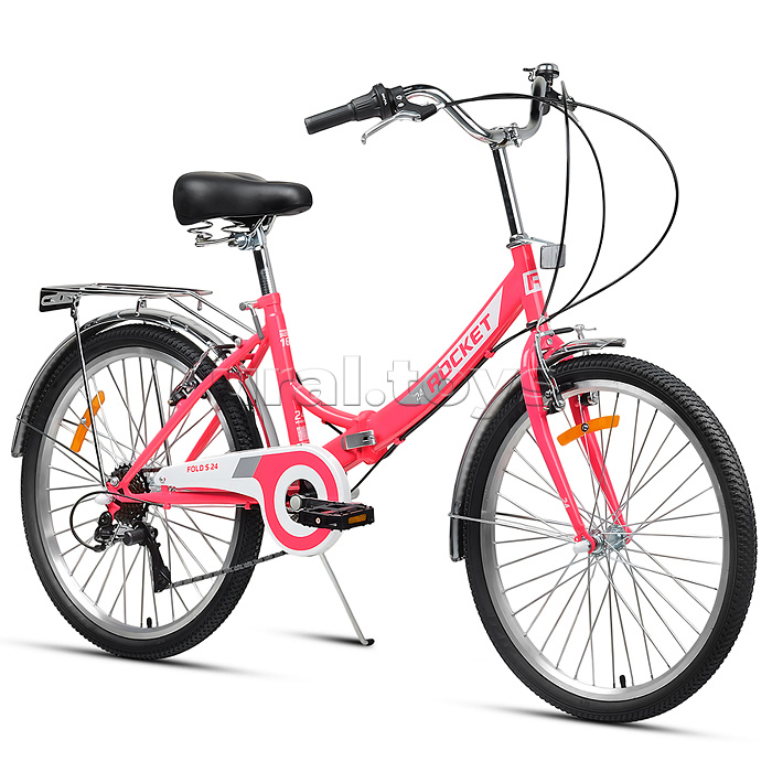 Велосипед 24" Rocket City Fold S 24, цвет розовый, размер 16"