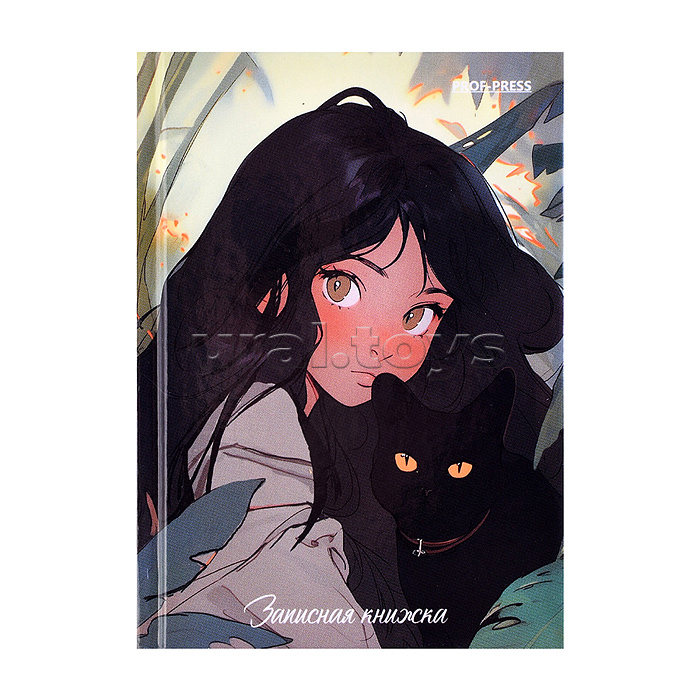 Записная книжка А7 64л. "Девушка и природа - 1" перепл. 7БЦ, глянц. ламинация
