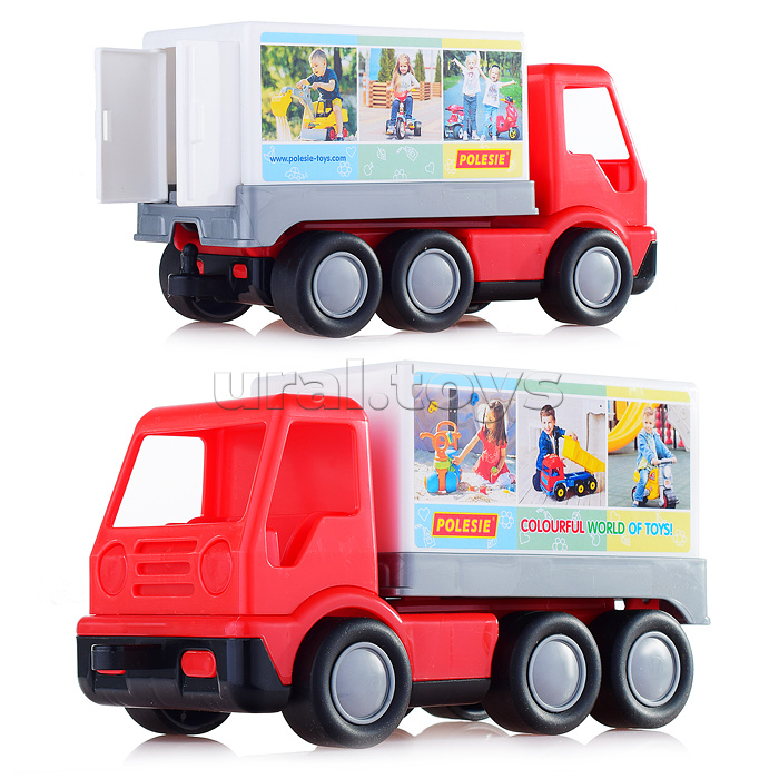 Автомобиль-фургон "Базик" трёхосный (в сеточке)