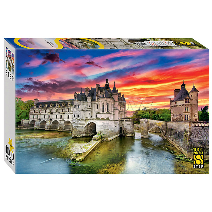 Пазлы 1000 "Замок Шенонсо, Франция"