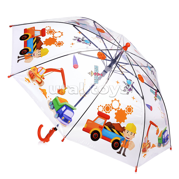 Зонт детский "Космос и транспорт" 50 см