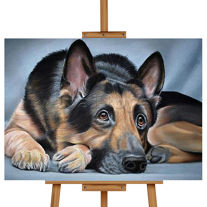 Набор для рисования "Картина по номерам 20*30 см. Задумчивая овчарка"