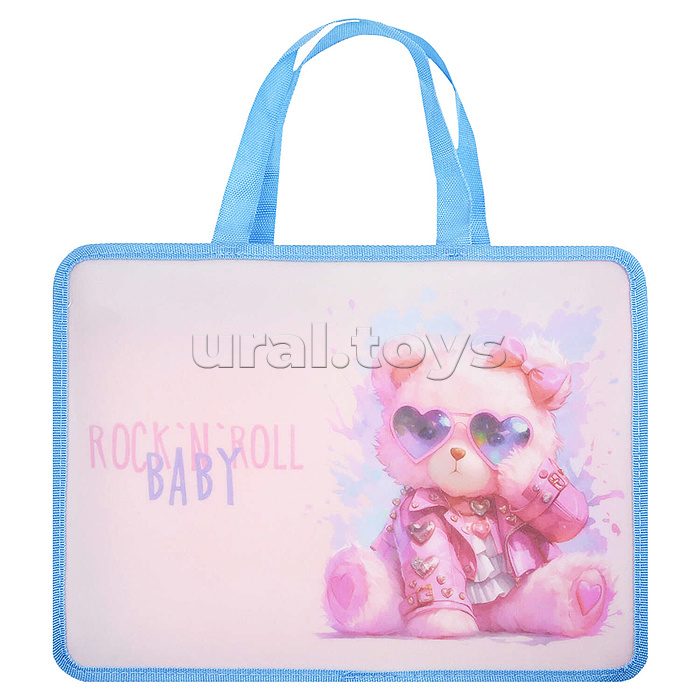 Папка пластиковая А4 "Розовый мишка"