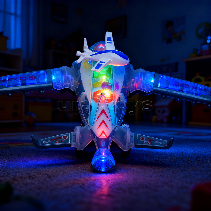 Самолет "Воздушный полет" на батарейках, в коробке