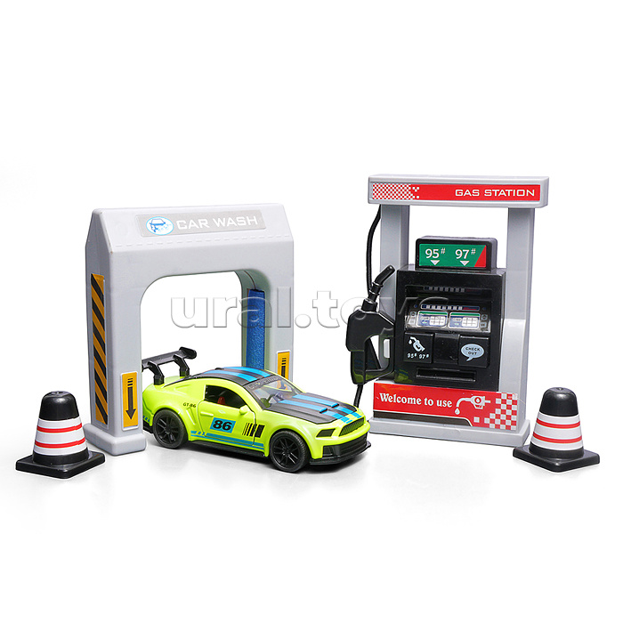 Игровой набор "Заправочная станция" в коробке