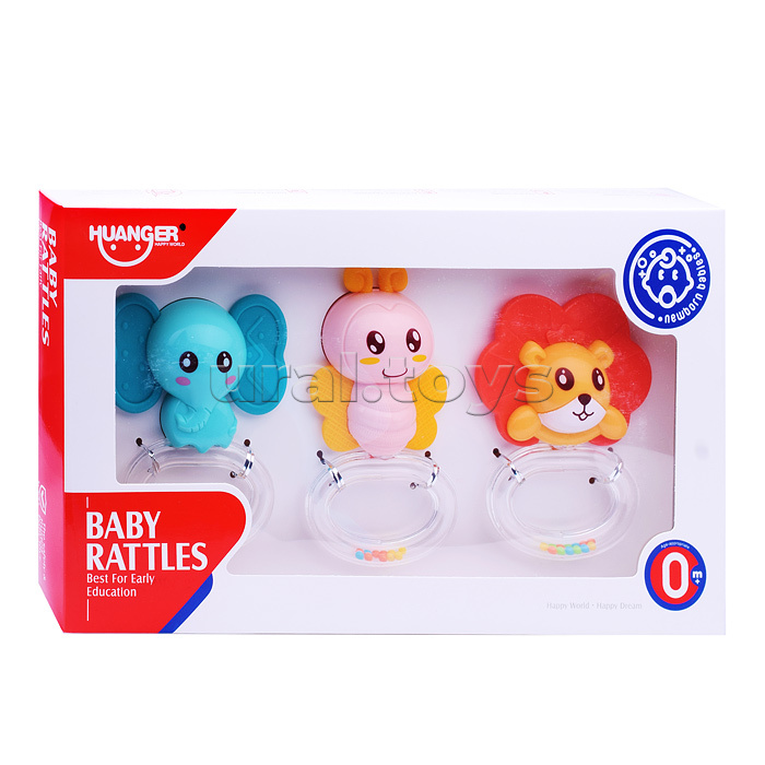 Набор погремушек "Милые зверята" в коробке