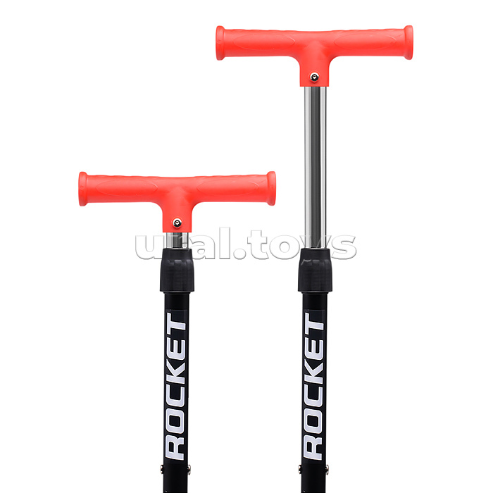 Самокат трёхколёсный ROCKET колёса PU, цвет красный
