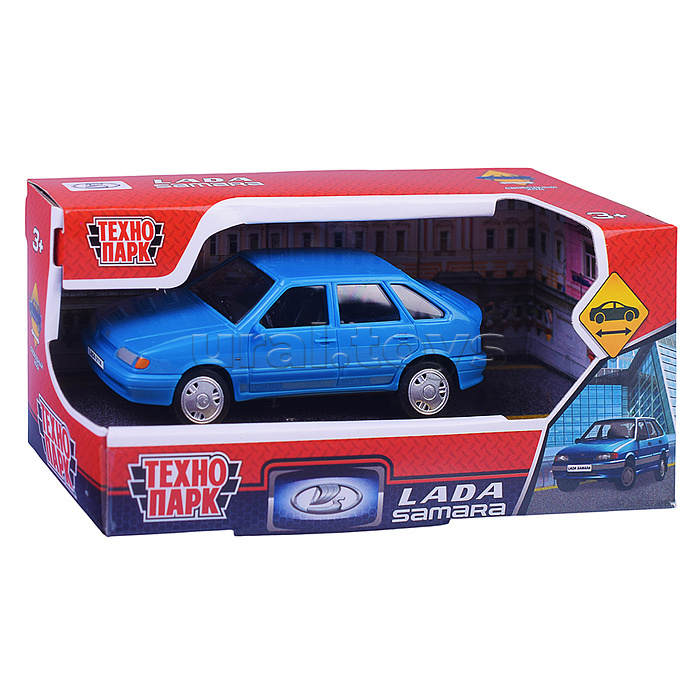 Машина пластик LADA-2114 "Samara" 11 cм, синий, в коробке