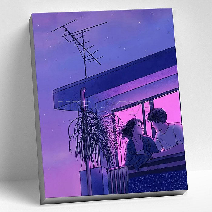 Картина по номерам 40х50 "Эстетика аниме" 7 цветов