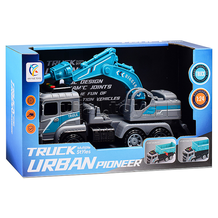 Машина "СтройЛидер" (свет, звук) в коробке