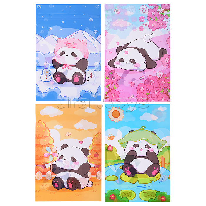 Пакет подарочный "Забавная панда" 25*25*4 см.