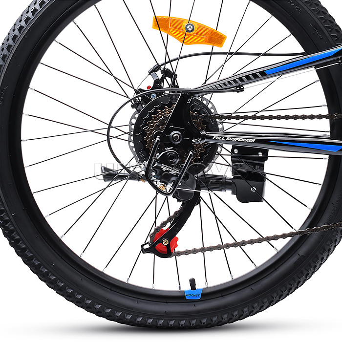 Велосипед 24" Rocket Azkar, цвет черный/синий, размер 15"