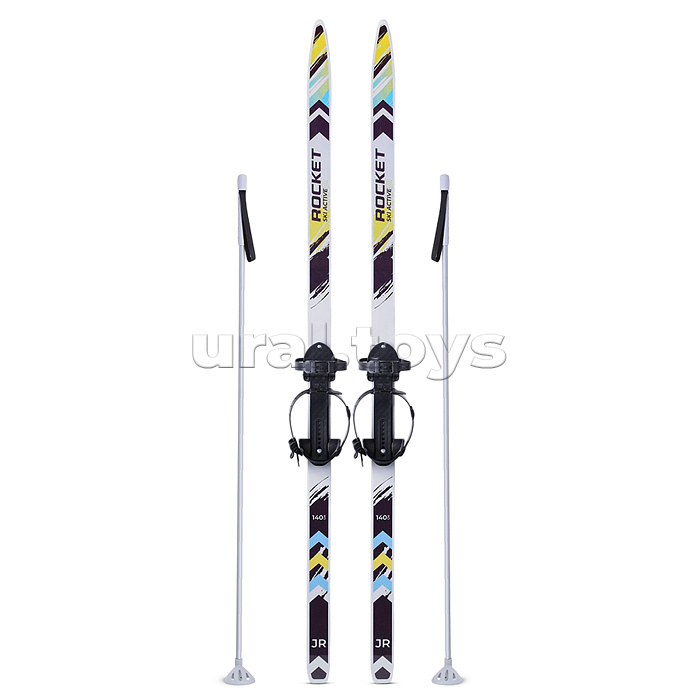 Комплект лыжный подростковый ROCKET SKI AKTIV, лыжи 140 см, палки 105 см