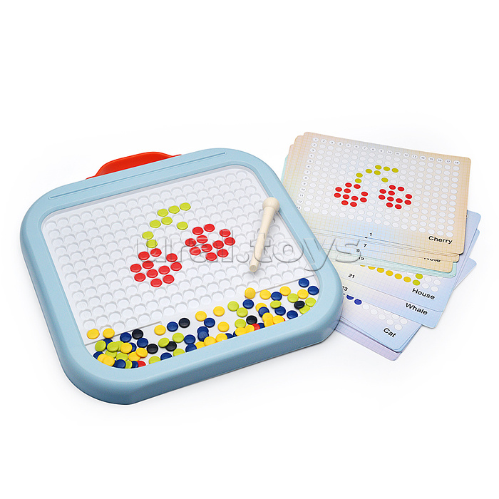 Доска магнитная "Собирай и познавай по картинке" с набором карточек, в коробке