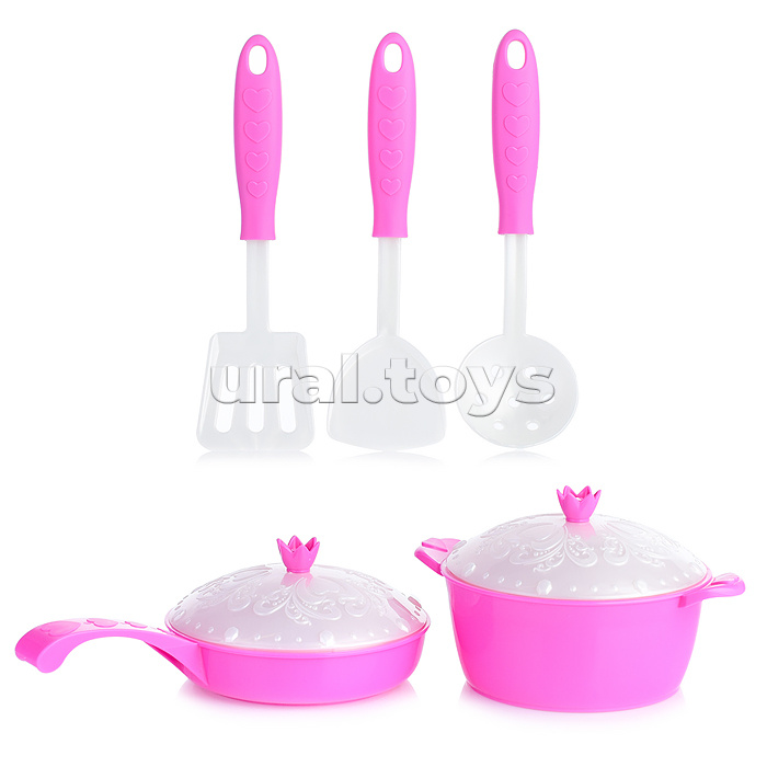 Набор посуды Кухонный сервис "Волшебная Хозяюшка" (7 предметов) в сетке