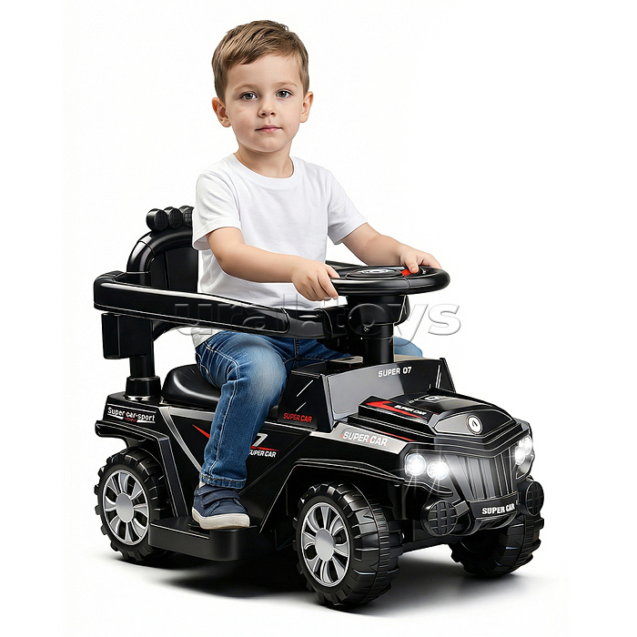 Каталка детская-электромобиль "Машина" (цвет черный)