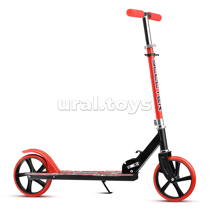 Самокат 2-х кол., красный, d 200 мм., PU, в коробке