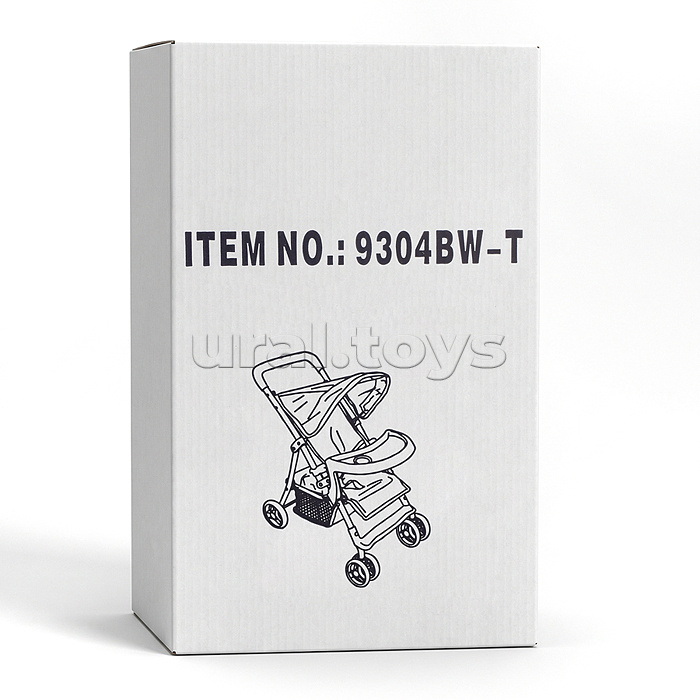 Коляская кукольная металлическая, с корзиной, столиком и козырьком, принт альпаки