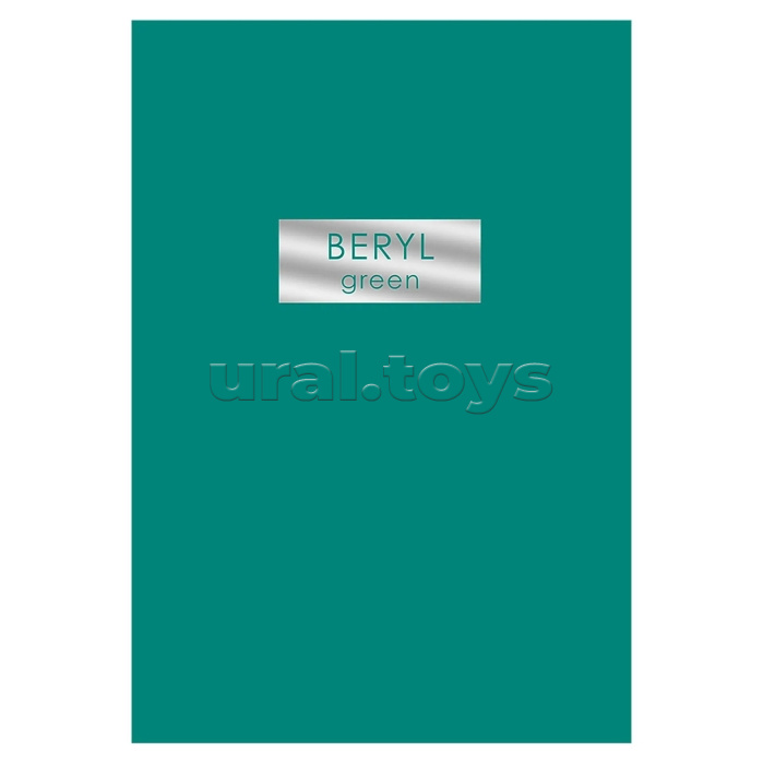 Тетрадь 48л. клетка "Beryl Green" скрепка. Обл.: мел.картон пантон. печ, ламинация soft touch,
