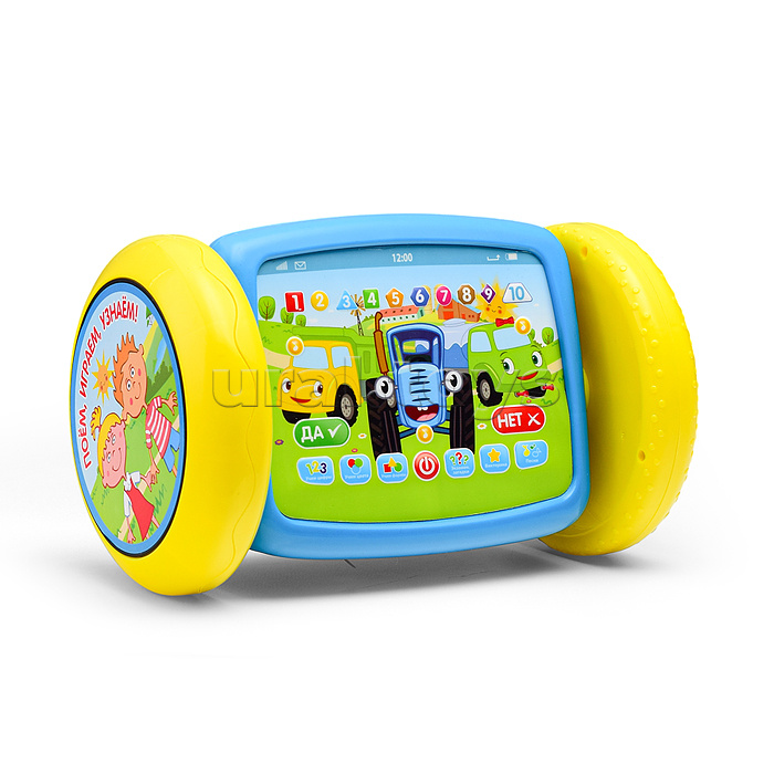 Планшет каталка "Синий трактор" (300 песен, звуков  и фраз) на бат, в коробке