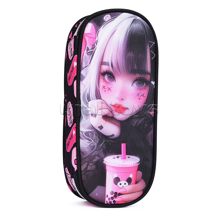 Пенал "I Love Anime" 21x8x5 см, овальный для 50 предметов, с внутренним органайзером-створкой, плотный износостойкий полиэстер с водоотталкивающей пропиткой, на молнии Пенал "I Love Anime" 21x8x5 см, овальный для 50 предметов, с внутренним органайзером-створкой, плотный износостойкий полиэстер с водоотталкивающей пропиткой, на молнии