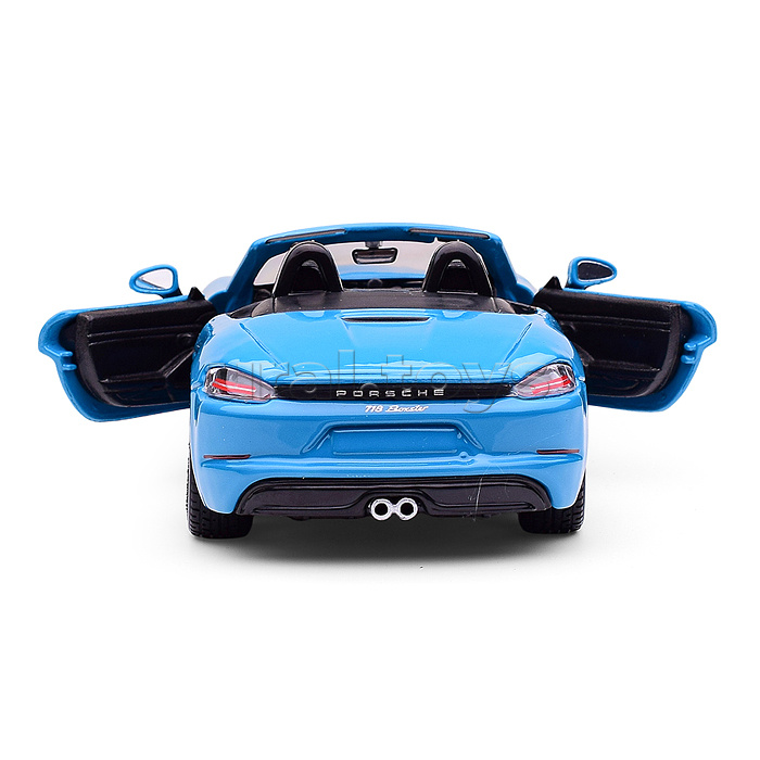 Машинка die-cast Porsche 718 Boxster, 1:24, синяя, открывающиеся двери