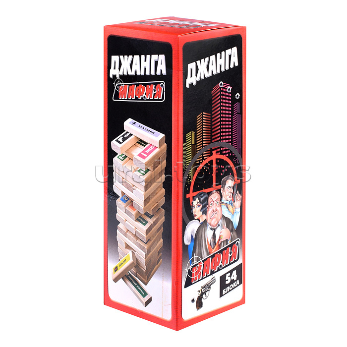 Настольная игра "Джанга башня "Мафия" (54 бруска) Настольная игра "Джанга башня "Мафия" (54 бруска)