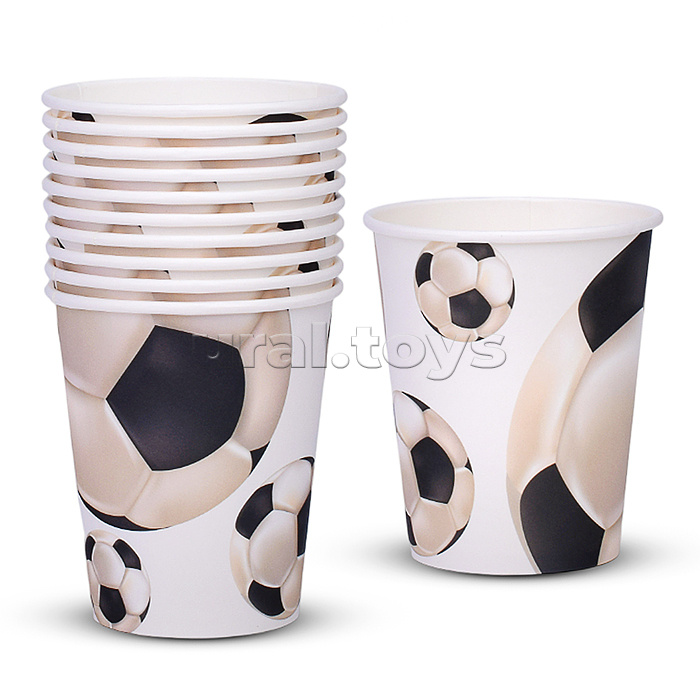 Набор посуды одноразовой "Футбольный мяч" стаканы (10 шт)