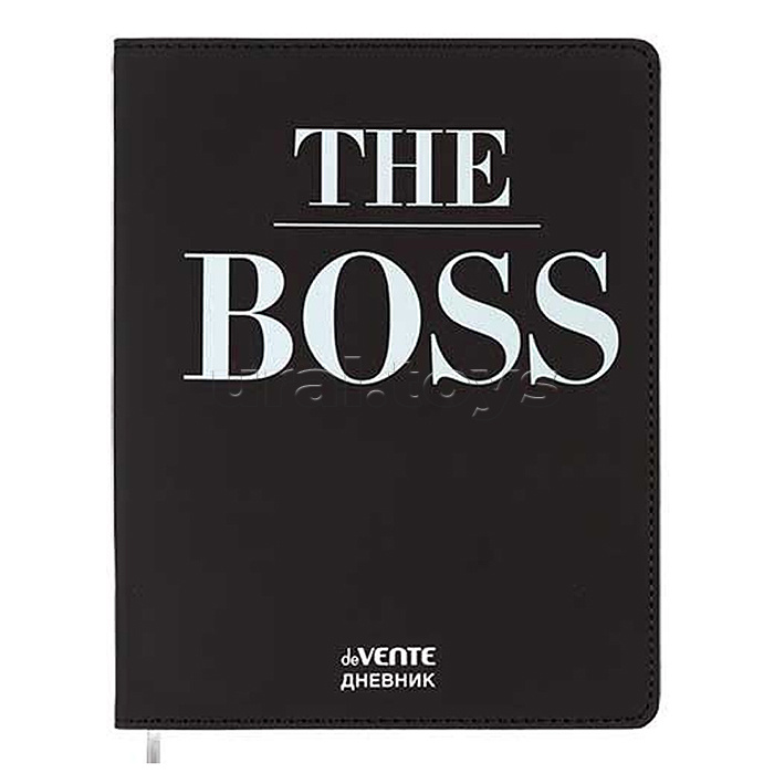 Дневник 1-11 кл. "The BOSS" кожзам, 48 листов, белая бумага 80 г/м²,