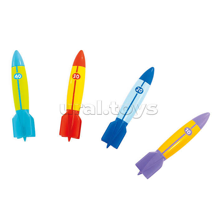 Набор для подводной игры "Торпеды" от 6 лет, 4 цвета в наборе, 55508 INTEX