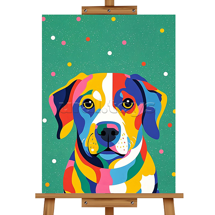 Набор для рисования "Картина по номерам 30*40 см. Собачка"