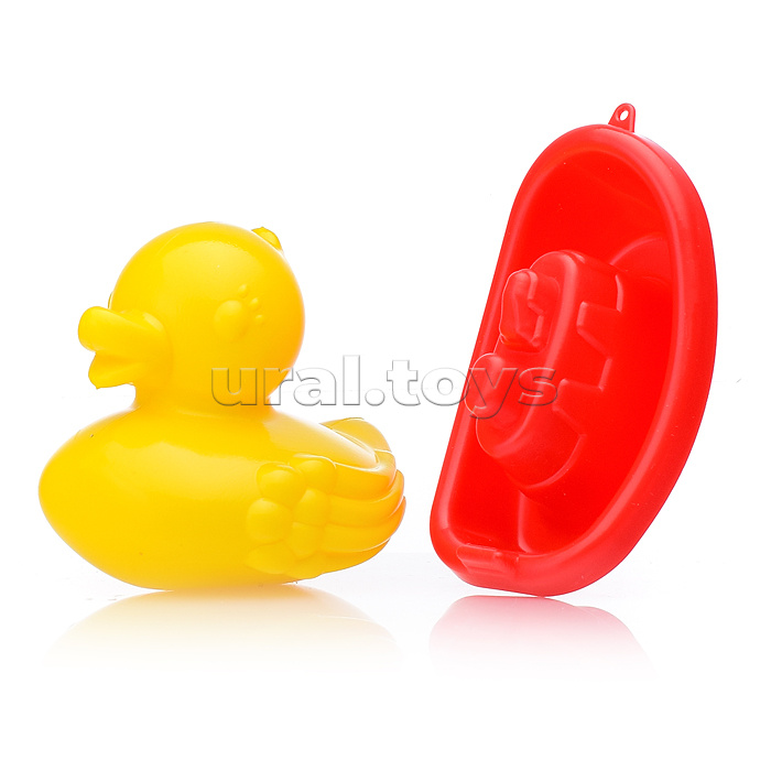 Песочный набор "Морские приключения" ( уточка, 3 формочки, совок, ведро )