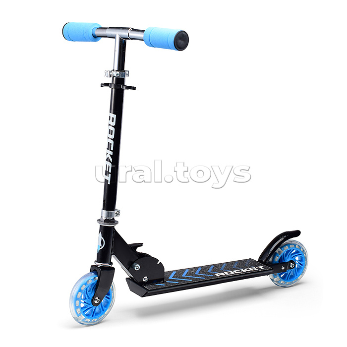 Самокат-снегокат, складной, в коробке (синий)