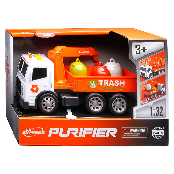 Машина "Кран" 1:32 (свет. Звук) в коробке