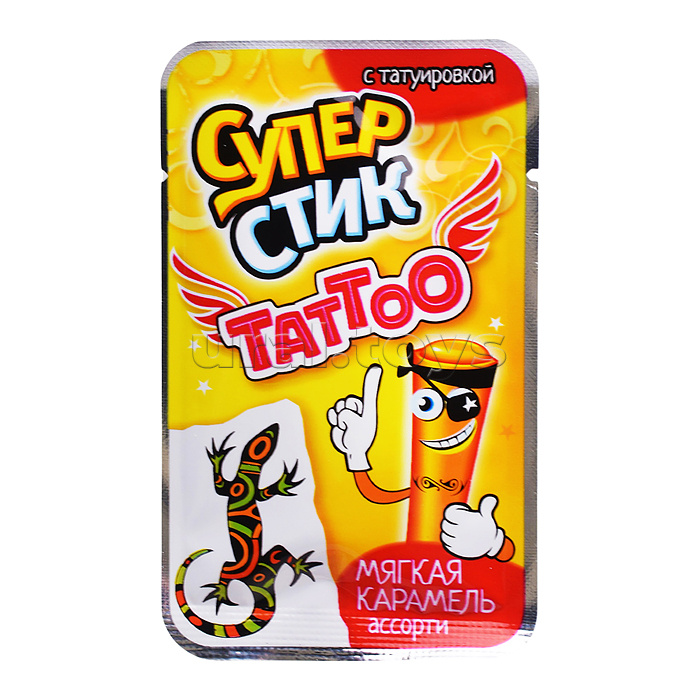 Мягкая карамель "Супер стик с тату " 5гр*40шт