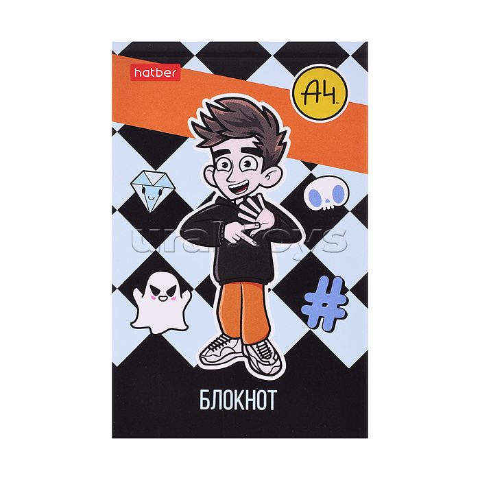 Блокнот А7 48л клетка "Влад А4" в Дисплее  52 шт