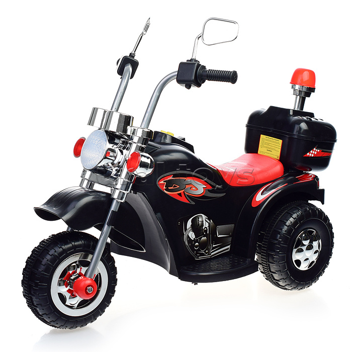 Детский электромотоцикл ROCKET «Чоппер»,1 мотор 20 ВТ, черный