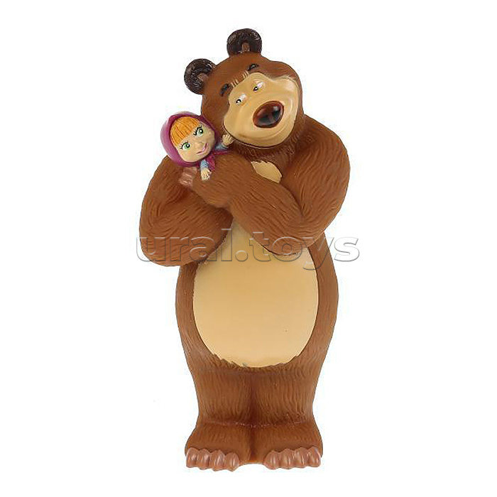 Фигурка для ванной "Маша и Медведь" Медведь с Машей на руках, в сетке