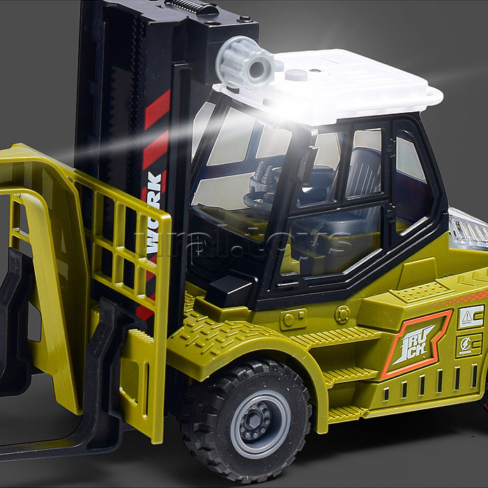 Машина "Вилочный погрузчик 2" 1:43 ( свет,звук) в коробке