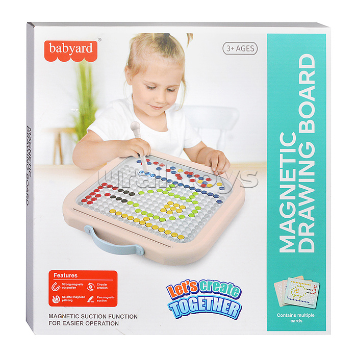 Доска магнитная "Собирай и познавай по картинке" с набором карточек, в коробке