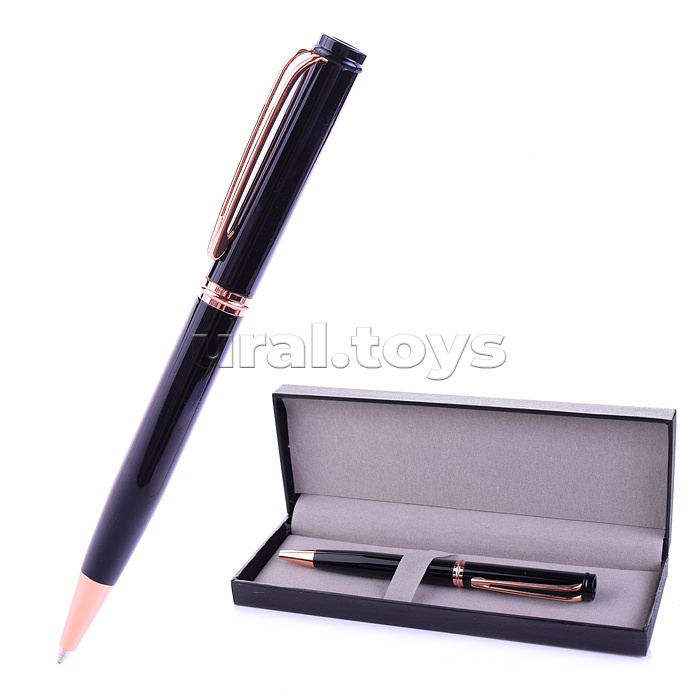 Ручка шариковая с поворотным механизмом Melior RG, синяя, пулевидный пиш.узел 0,7 мм, сменный стержень 98 мм типа Parker, корпус металлический, подарочная упаковка