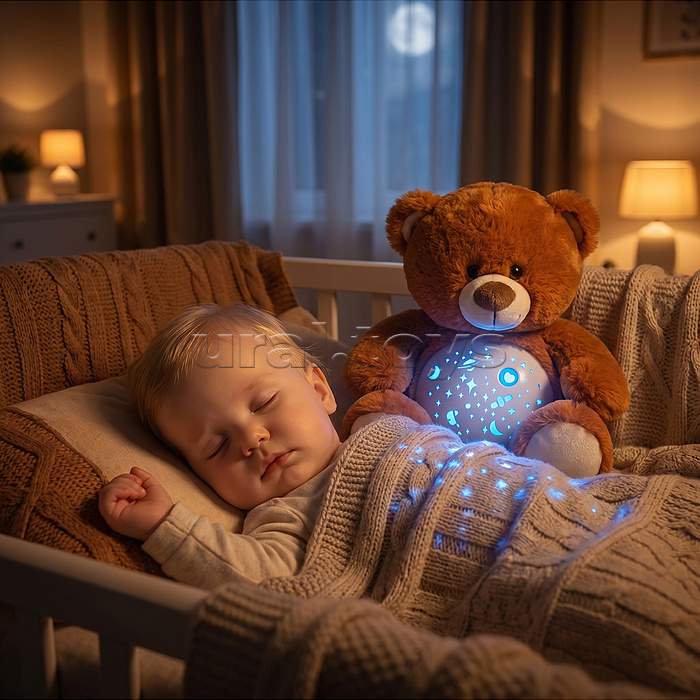 Медведь "Волшебный медведь" свет, звук, в коробке