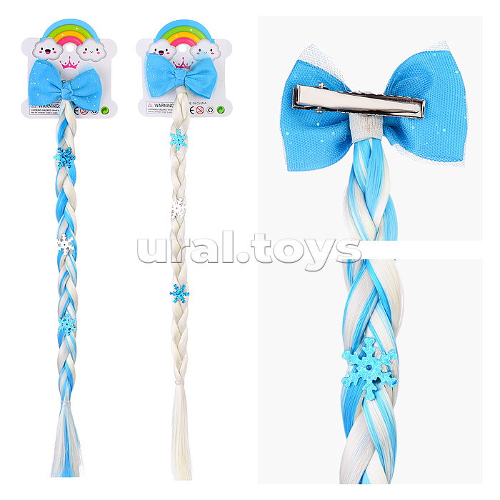 Накладная косичка на листе