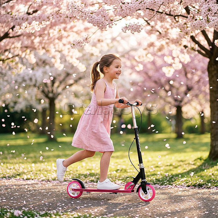 Самокат 2-х колесный ROCKET,колеса PU/ 145 мм,ABEC 7, розовый (в пакете)