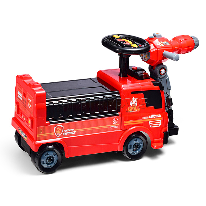 Каталка "Пожарный" в коробке