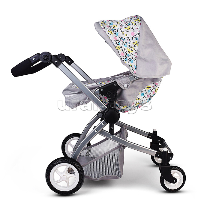 Коляская кукольная металлическая, цвет розовый