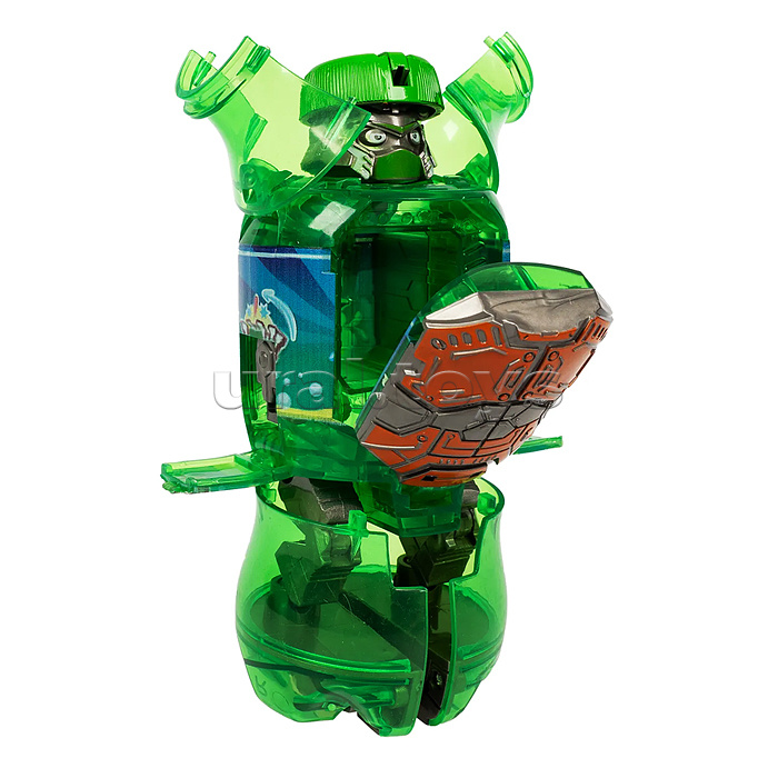 Трансформер бутылка-робот 2в1 "Самурай" ВОХ 17,5х22,5х10,5см, цвет зелёный