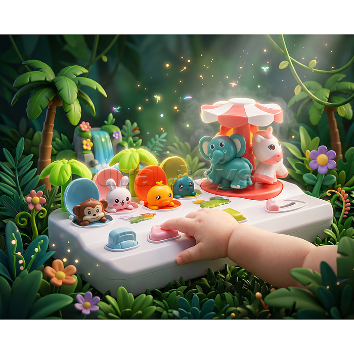 Игрушка развивающая "Карусель зверят" в коробке