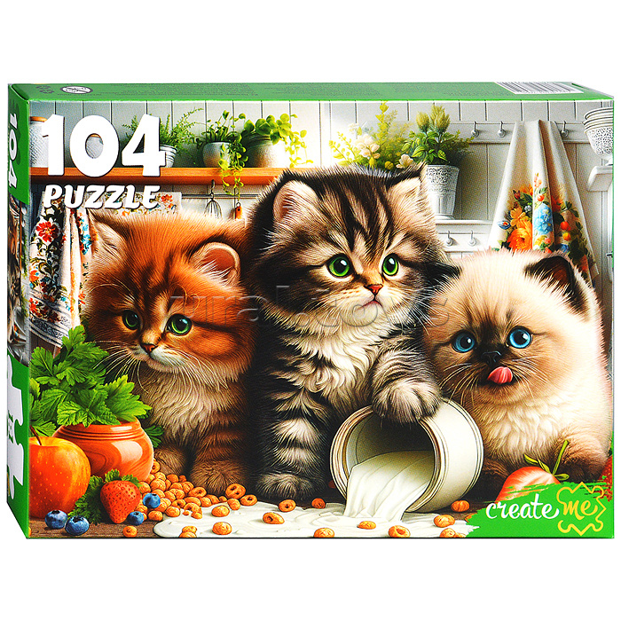 Пазлы 104 "Три котенка на кухне" Пазлы 104 "Три котенка на кухне"