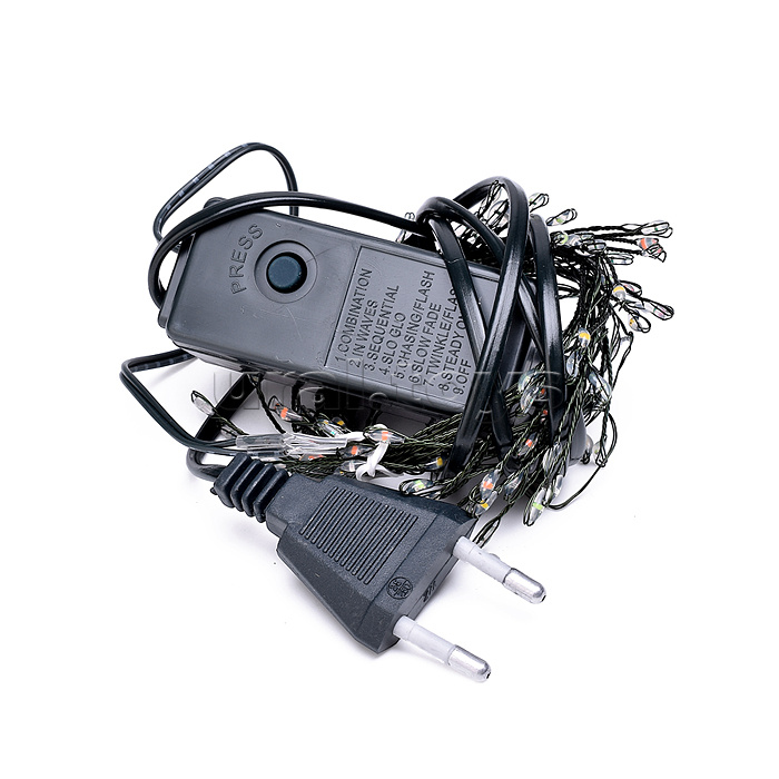 Электрогирлянда Мишура, 3м, 100 ламп, цветная